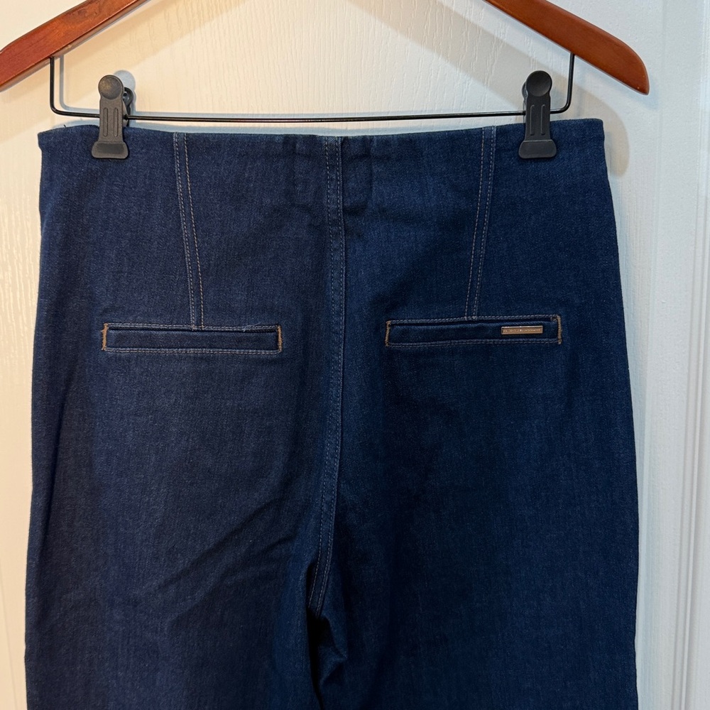 White House Black Market Navy Denim Jeans Extra High Rise Sculpt Size 10 32”InS - Picture 4 of 7